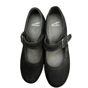 Dansko Women Sandra Leather Wedge Mary Jane Clogs Mule shoes sz 38/7.5-8